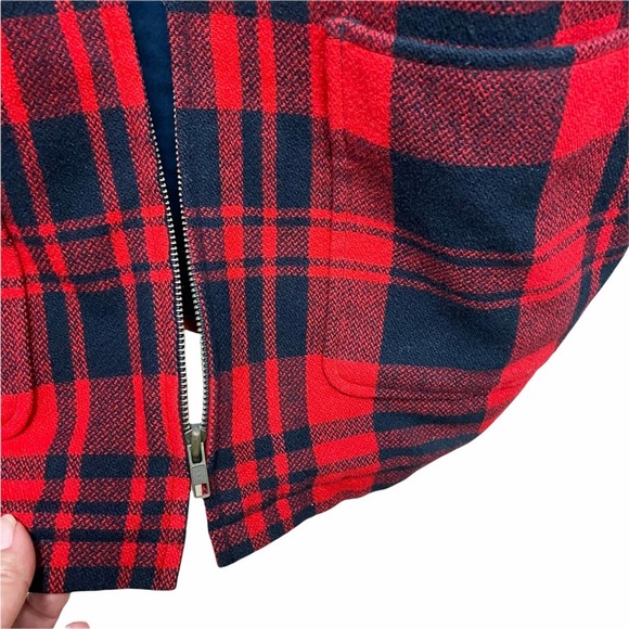Scapa of Scotland wool blend red flannel shacket - Picture 3 of 9